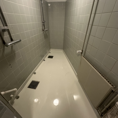 Epoxy gulv i baderum i Horsens