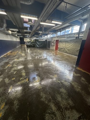 Før epoxy gulv er lagt – gulv klar til epoxy behandling i Vejle